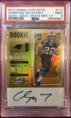Christian McCaffrey [Autograph Gold] #111 Football Cards 2017 Panini Contenders Optic Prices