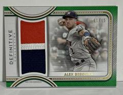 Alex Bregman [Green] Baseball Cards 2022 Topps Definitive Jumbo Relic Collection Prices