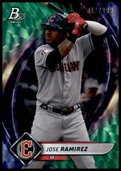 Jose Ramirez [Emerald Ice Foil] #84 Baseball Cards 2022 Bowman Platinum Prices
