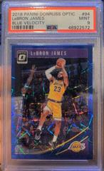 LeBron James [Blue Velocity] Basketball Cards 2018 Panini Donruss Optic Prices