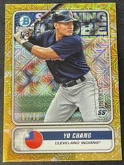 Yu Chang [Gold Refractor] #STG-YC Baseball Cards 2020 Bowman Chrome Spanning the Globe Prices