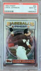 Lance Johnson #64 Baseball Cards 1993 Finest Prices