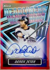 Derek Jeter [Red] Baseball Cards 2023 Topps Finest Headliners Autographs Prices