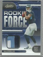 Malik Willis [Gold] #RF-3 Football Cards 2022 Panini Absolute Rookie Force Prices
