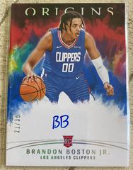 Brandon Boston Jr. [Blue] #RA-BOS Basketball Cards 2021 Panini Origins Rookie Autographs Prices