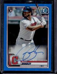 Bobby Bradley [Blue Refractor] #CRA-BB Baseball Cards 2020 Bowman Chrome Rookie Autographs Prices