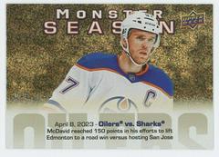 Connor McDavid [Gold] #MS-80 Hockey Cards 2023 Upper Deck Monster Season Prices