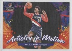 Scoot Henderson #27 Basketball Cards 2023 Panini Court Kings Artistry in Motion Prices