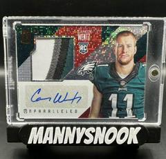 Carson Wentz [Autograph Jersey Prime Red] #202 Football Cards 2016 Panini Unparalleled Prices