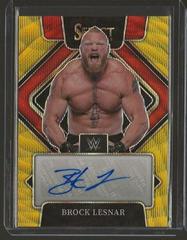 Brock Lesnar [Gold Wave Prizm] Wrestling Cards 2022 Panini Select WWE Signatures Prices