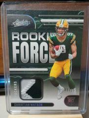 Christian Watson [Silver] #RF-18 Football Cards 2022 Panini Absolute Rookie Force Prices