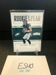 Carson Wentz #7 Football Cards 2016 Panini Contenders Rookie of the Year Prices