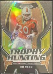 Ed Reed [Black Gold] #TH-17 Football Cards 2023 Panini Prizm Draft Picks Trophy Hunting Prices