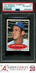 Luis Aparicio [Hand Cut] #8 Baseball Cards 1971 Bazooka Numbered Prices