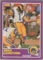 Mike Lansford #344S Football Cards 1989 Panini Score Supplemental Prices