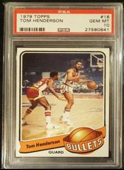 Tom Henderson #18 Basketball Cards 1979 Topps Prices
