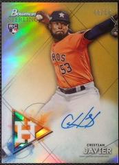 Cristian Javier [Gold Refractor] Baseball Cards 2021 Bowman Sterling Rookie Autographs Prices