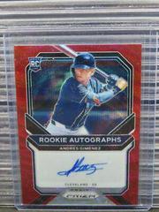 Andres Gimenez [Red Wave Prizm] #RA-AG Baseball Cards 2021 Panini Prizm Rookie Autographs Prices