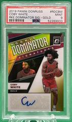 Coby White [Gold] #RD-CBW Basketball Cards 2019 Panini Donruss Optic Rookie Dominator Signatures Prices
