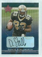 Donte Stallworth [Autograph] Football Cards 2002 Leaf Rookies & Stars Prices