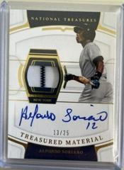 Alfonso Soriano [Gold] #TMS-AS Baseball Cards 2022 Panini National Treasures Material Signatures Prices