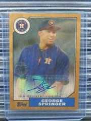 George Springer [Maple Wood] Baseball Cards 2017 Topps 1987 Autographs Prices