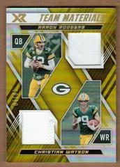 Aaron Rodgers, Christian Watson [Gold] #TM-15 Football Cards 2022 Panini XR Team Materials Prices