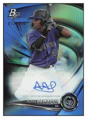 Adael Amador [Blue Autograph] #TOP-95 Baseball Cards 2022 Bowman Platinum Top Prospects Prices