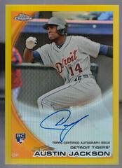 Austin Jackson [Gold Refractor Autograph] Baseball Cards 2010 Topps Chrome Prices