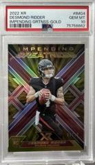 Desmond Ridder [Gold] #IMG-4 Football Cards 2022 Panini XR Impending Greatness Prices