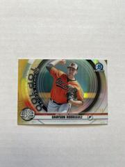 Grayson Rodriguez [Gold Refractor] Baseball Cards 2020 Bowman Chrome Scouts' Top 100 Prices