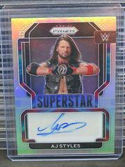 AJ Styles [Silver Prizm] #SA-AJS Wrestling Cards 2022 Panini Prizm WWE Superstar Autographs Prices
