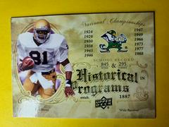 Tim Brown #HP-11 Football Cards 2011 Upper Deck Historical Programs Prices