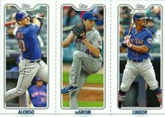 Pete Alonso / Jacob deGrom / Francisco Lindor #TPC-5A / TPC-5B / TPC-5C Baseball Cards 2022 Topps Opening Day Triple Play Prices