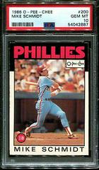 Mike Schmidt Baseball Cards 1986 O Pee Chee Prices