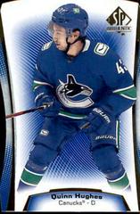 Quinn Hughes [Blue] Hockey Cards 2021 SP Authentic Die Cuts Prices