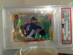 Julio Urias [Die Cut Gold Wave] Baseball Cards 2014 Bowman Chrome Mini Chrome Prices