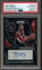 Kris Murray [Black Prizm] #11 Basketball Cards 2023 Panini Prizm Rookie Signature Prices