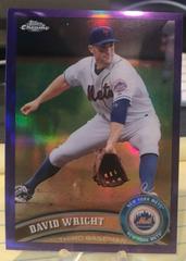David Wright [Purple Refractor] #5 Baseball Cards 2011 Topps Chrome Prices