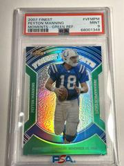 Peyton Manning [Green Refractor] #VFM-PM Football Cards 2007 Topps Finest Moments Prices