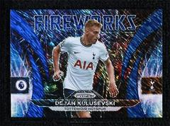 Dejan Kulusevski [Blue Shimmer] Soccer Cards 2022 Panini Prizm Premier League Fireworks Prices