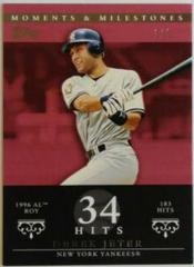 Derek Jeter [34 Hits] Baseball Cards 2007 Topps Moments & Milestones Prices
