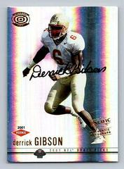 Derrick Gibson [Autograph] Football Cards 2001 Pacific Dynagon Prices