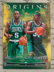 Kevin Garnett, Paul Pierce [Gold] #25 Basketball Cards 2022 Panini Origins Roots Of Greatness Prices