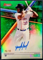Yordan Alvarez [Green] Baseball Cards 2018 Bowman's Best of 2018 Autographs Prices