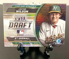 Jacob Wilson [Refractor] Baseball Cards 2023 Bowman Draft Night Prices