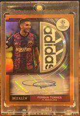 Ferran Torres #MB-FT Soccer Cards 2021 Topps Merlin Chrome UEFA Match Ball Signatures Prices