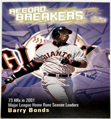 Barry Bonds #RB-BB Baseball Cards 2002 Topps Record Breakers Prices