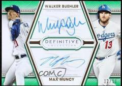 Max Muncy, Walker Buehler [Green] Baseball Cards 2022 Topps Definitive Dual Autograph Collection Prices