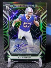 A. J. Epenesa [Autograph Electric Etch Green] #148 Football Cards 2020 Panini Obsidian Prices